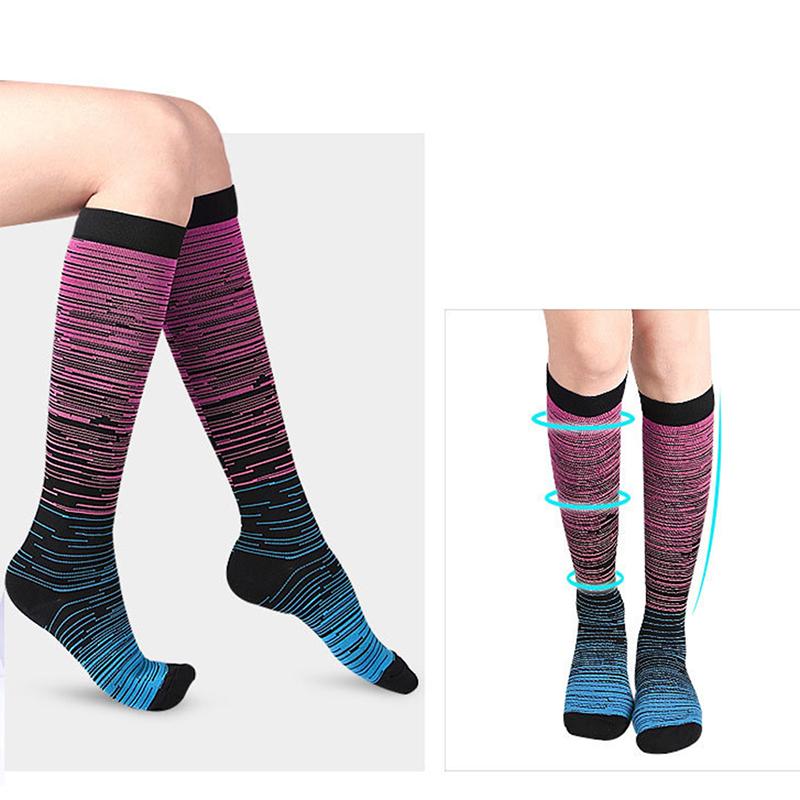 Изображение товара: Компрессионные носки для занятий йогой и фитнесом, спортивные высокие носки до середины икры, Ma Lisong, уличные носки для бега, уличные чулки под давлением