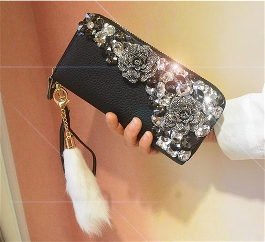 Изображение товара: Кошельки и бумажники для женщин из натуральной кожи, длинный модный кошелек на молнии, клатч, кредитница, женский бумажник в стиле ретро с монетницей