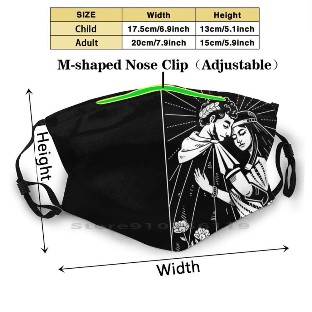 Изображение товара: Многоразовая маска для пар с принтом Таро Pm2.5, детская маска для рта с фильтром «сделай сам», для пар Таро, для любителей Таро, Антоний и Клеопатра, Клеопатра, Древний Египет