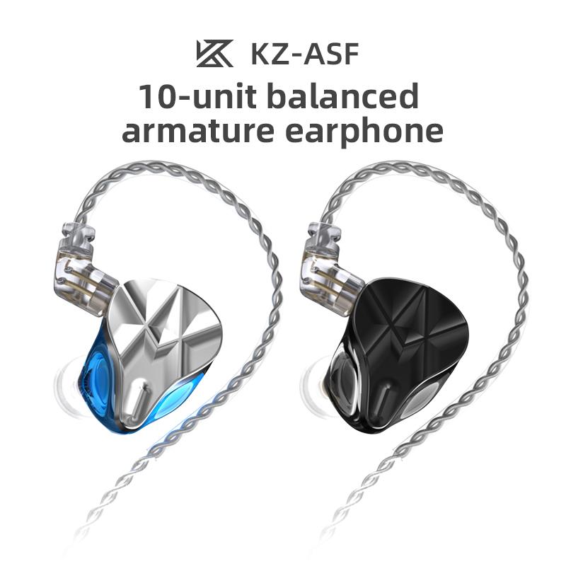 Изображение товара: Наушники-вкладыши KZ ASF 10, сбалансированные Hi-Fi наушники-вкладыши с монитором и функцией шумоподавления, KZ ZSX ZAX ZSN PRO X