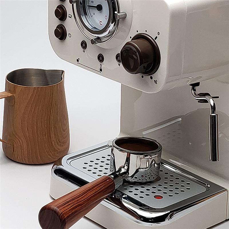 Изображение товара: 51 мм бездонный портафильтр для профессиональной Эспрессо машина с деревянной ручкой кофе машина бездонная ручка из нержавеющей стали