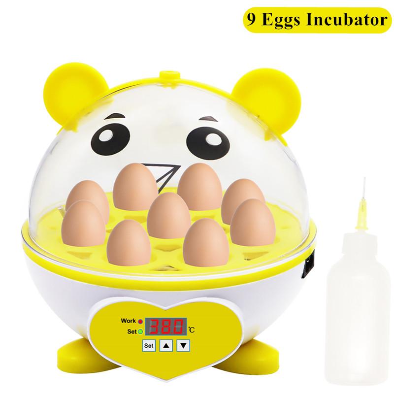 Изображение товара: Инкубатор для 9 яиц, профессиональный автоматический термостат для выращивания птиц с цифровым дисплеем
