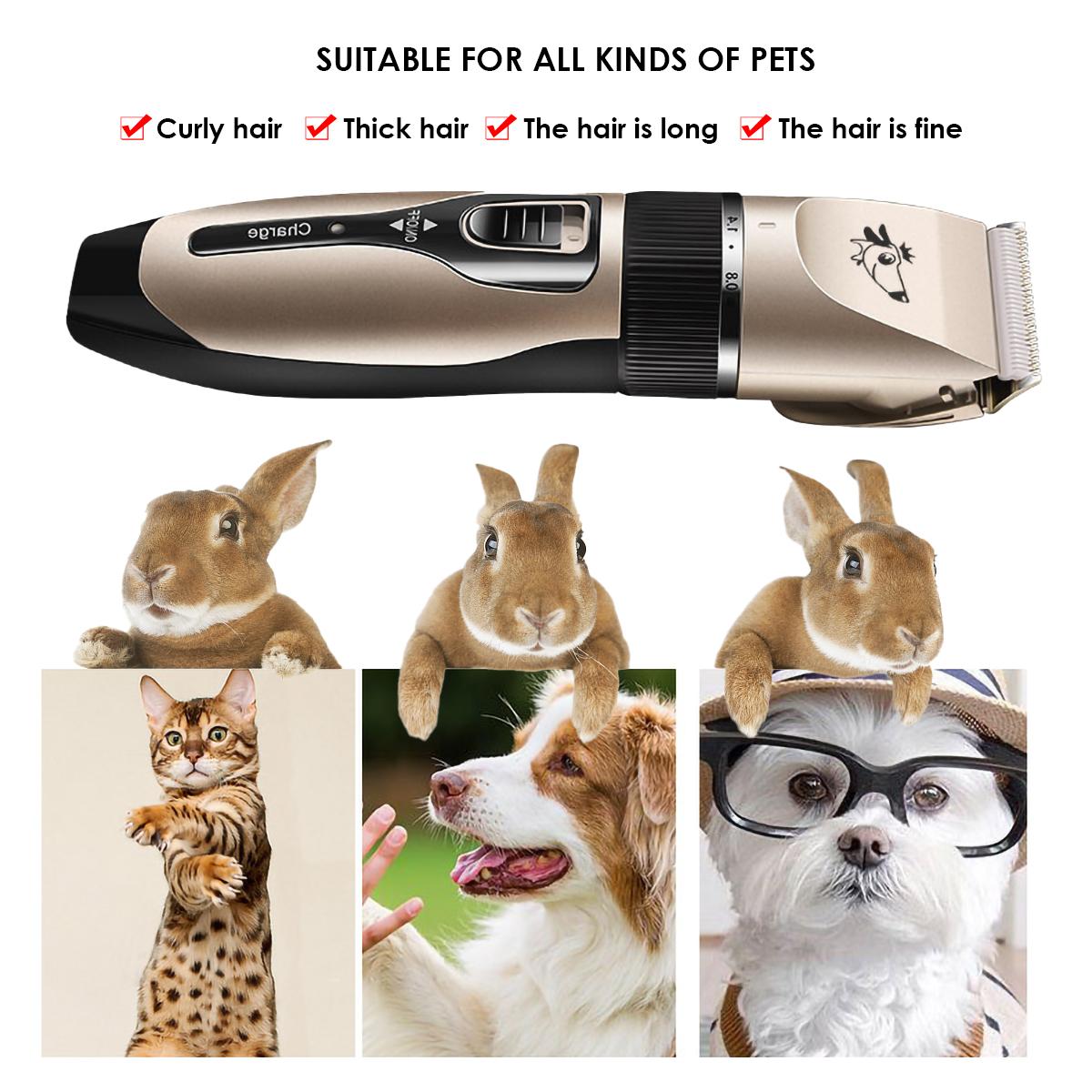 Изображение товара: Электрическая машинка для стрижки домашних животных, Аккумуляторный USB-триммер с низким уровнем шума, бритва для собак и кошек, Прямая поставка