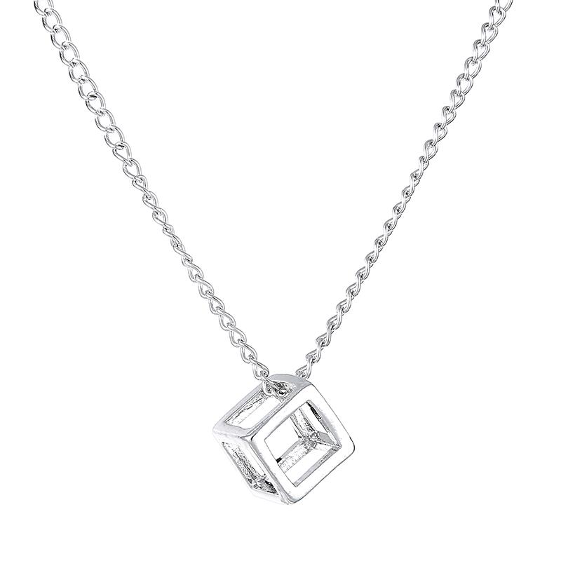 Изображение товара: Простое модное подвесное ожерелье, мужское длинное ожерелье из титановой стали в стиле панк, серебряного цвета, модное дикое ожерелье