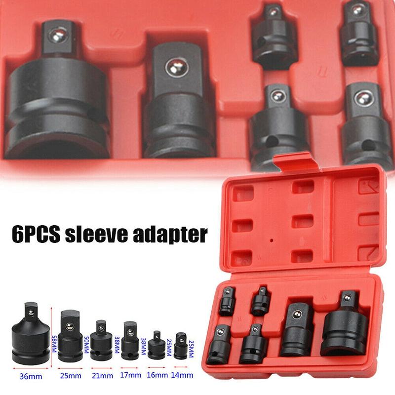 Изображение товара: TOP 6PCS Impact Reducer & Sleeve Adapter Socket Wrench 1/4 1/2 3/8 3/4 Drive Air Ratchet Breaker Drive Spanner Set