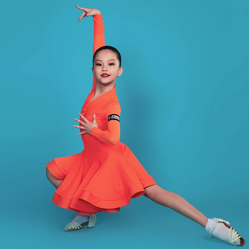 Изображение товара: Детское платье для латиноамериканских танцев, одежда для латиноамериканских танцев, костюм для сальсы, бальных танцев, танго, платье для девочек, DWY4584, новинка 2020