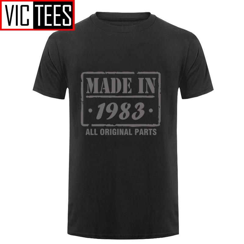 Изображение товара: Мужская 35rd футболка на день рождения, Сделано в 1983, Мужская забавная футболка, мужская одежда