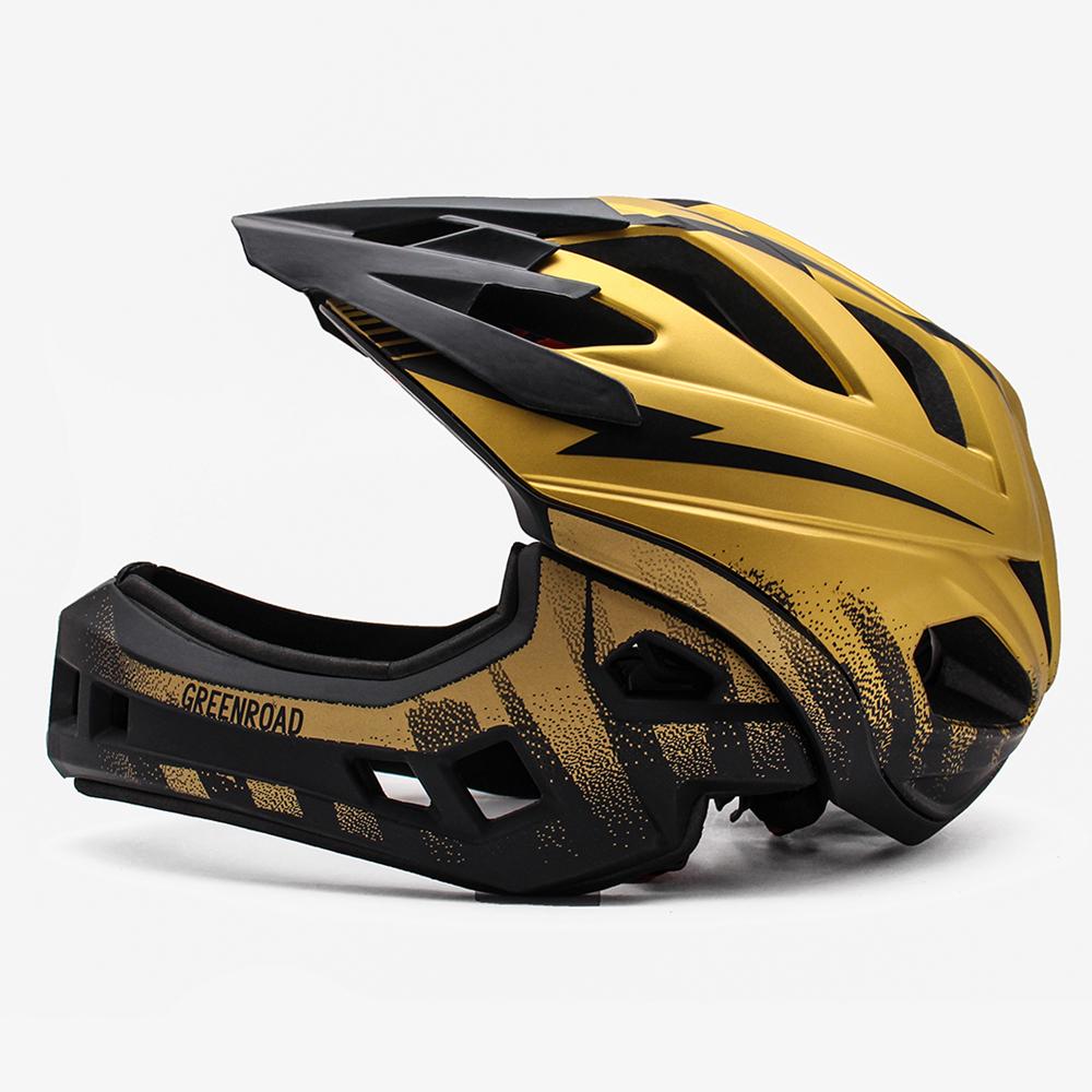 Изображение товара: Детский Полнолицевой шлем, защитный спортивный шлем для горных велосипедов красного цвета, оборудование для горных и горных велосипедов