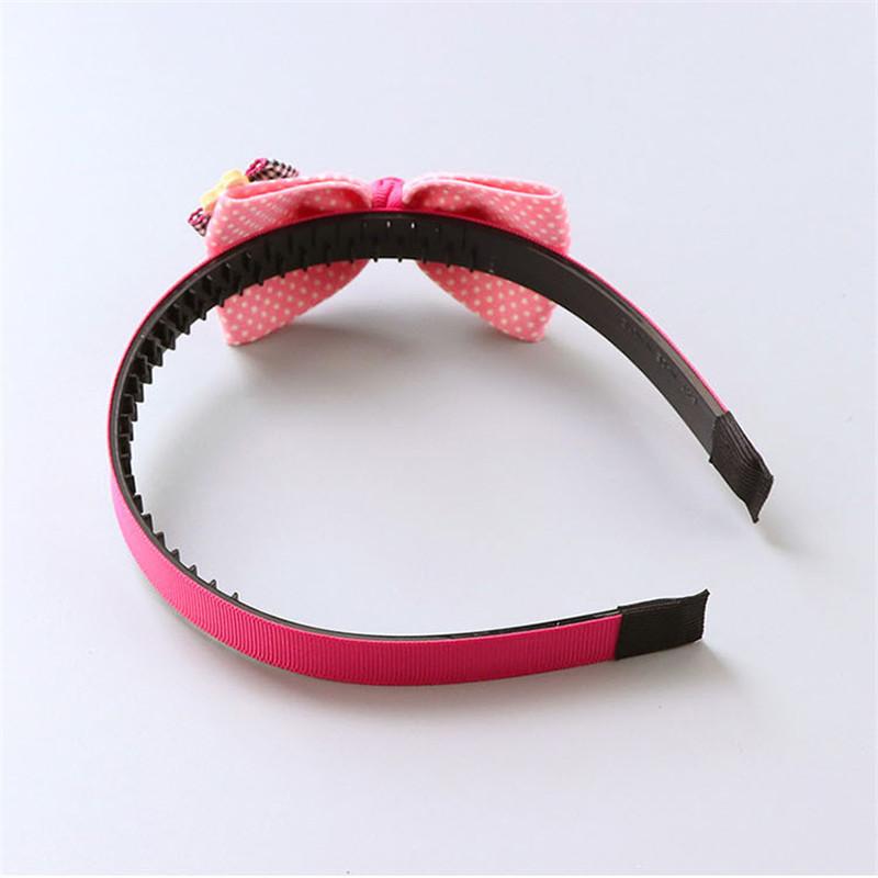 Изображение товара: Fashion Children Plastic Headband Cute Big Bows Flower Spot Hairband Girls Lovely Hair Band Headwear Kids Hair Accessories