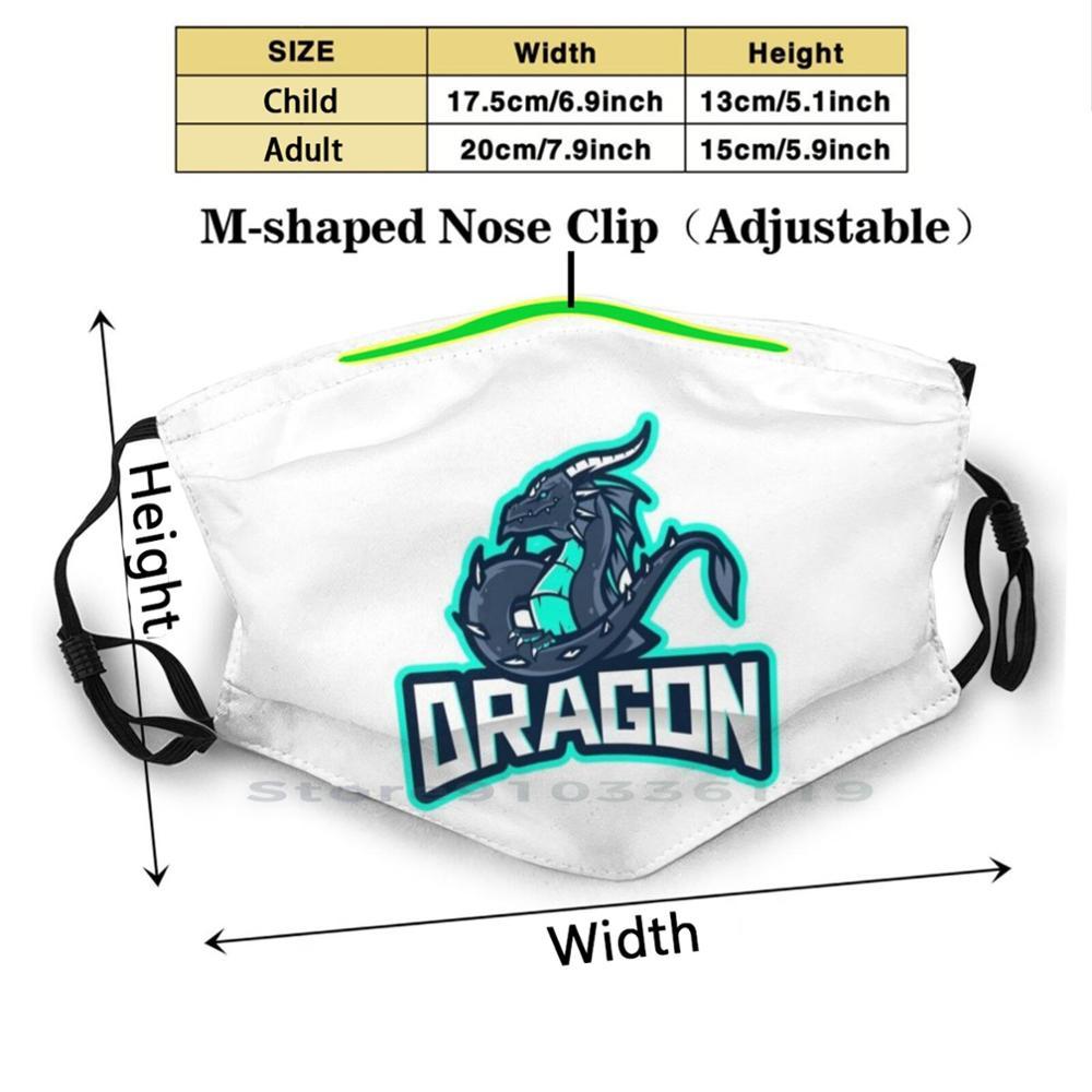 Изображение товара: 3D агрессивный синий дракон иллюстрация дизайн Пылезащитный фильтр смываемая маска для лица дети дракон 3D Дракон мифическое создание