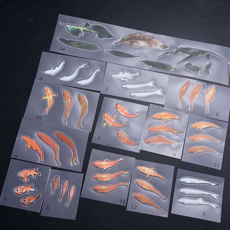 Изображение товара: 5 шт. Креативные 3D моделирование красные листья рыбы смолы декоративные формы материал изготовления формы ювелирные изделия инструмент наполнения для DIY ювелирных изделий