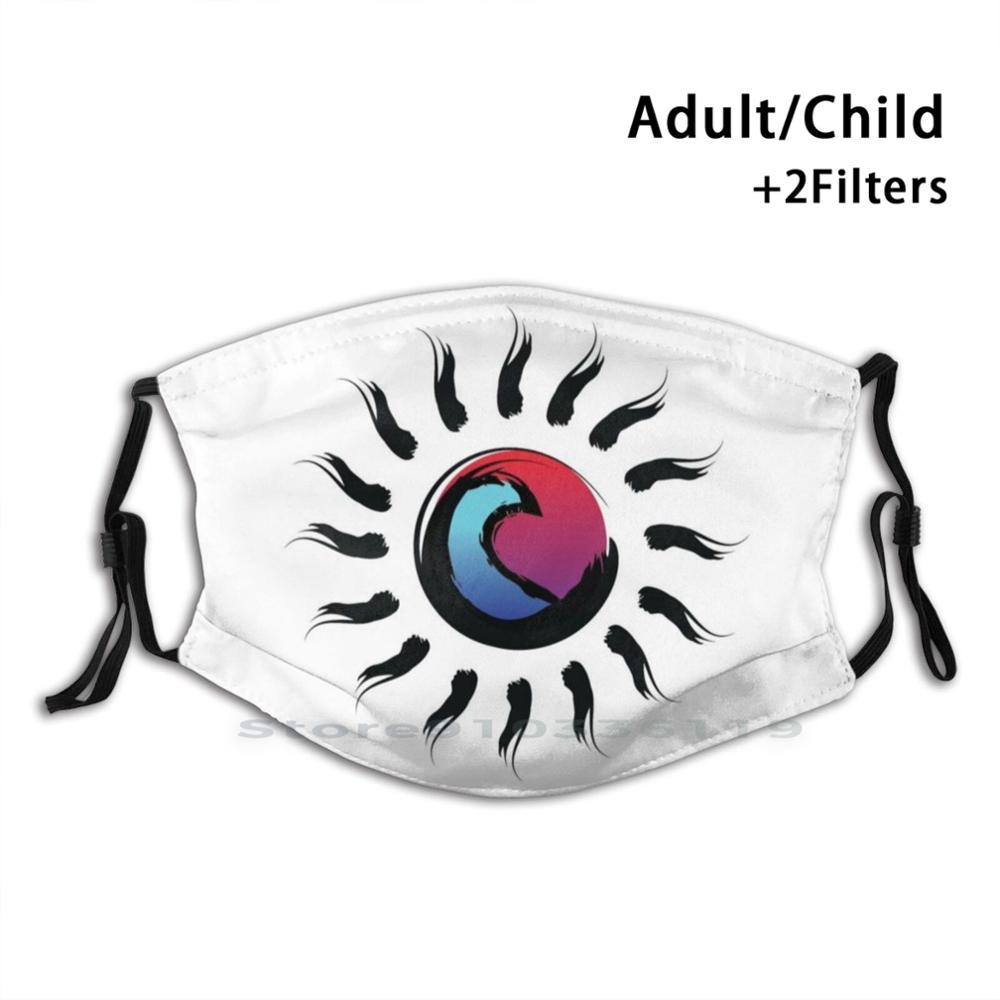 Изображение товара: Дизайнерская Солнцезащитная рубашка, многоразовая маска с черным принтом «во все волны и закат», маска для лица с фильтром Pm2.5, Детская фиолетовая Пальмовая маска