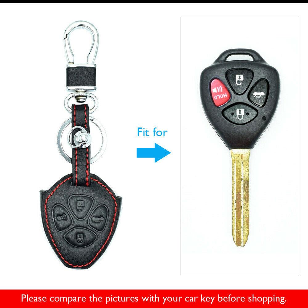 Изображение товара: Для Toyota Camry ключ для Toyota Camry, Avalon, Corolla Matrix Rav4 Venza Yaris из искусственной кожи 4 кнопочный пульт дистанционного управления без ключа черный защитный чехол на брелок