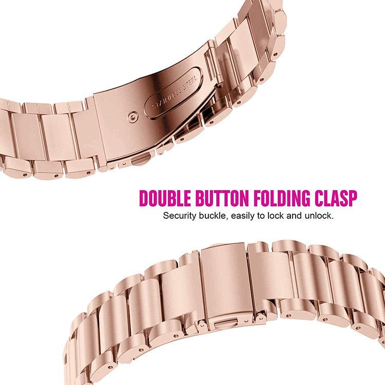 Изображение товара: Браслет из нержавеющей стали для Samsung Galaxy Watch Gear S3, 42 мм, 46 мм, розовое золото