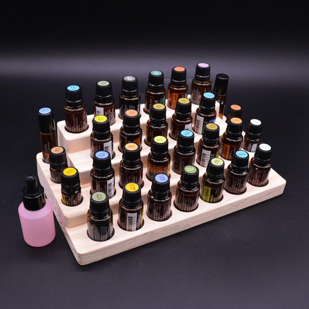 Изображение товара: Wood Essential Oil Display Stand Rack Organizer for Display & Storage Perfume Aromatherapy Oils Displaying Rack Shelf