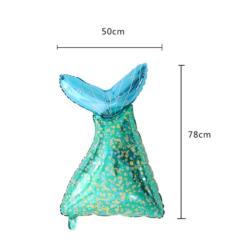Изображение товара: Воздушные шары из фольги в виде мультяшного хвоста для маленьких принцесс, 50 шт.