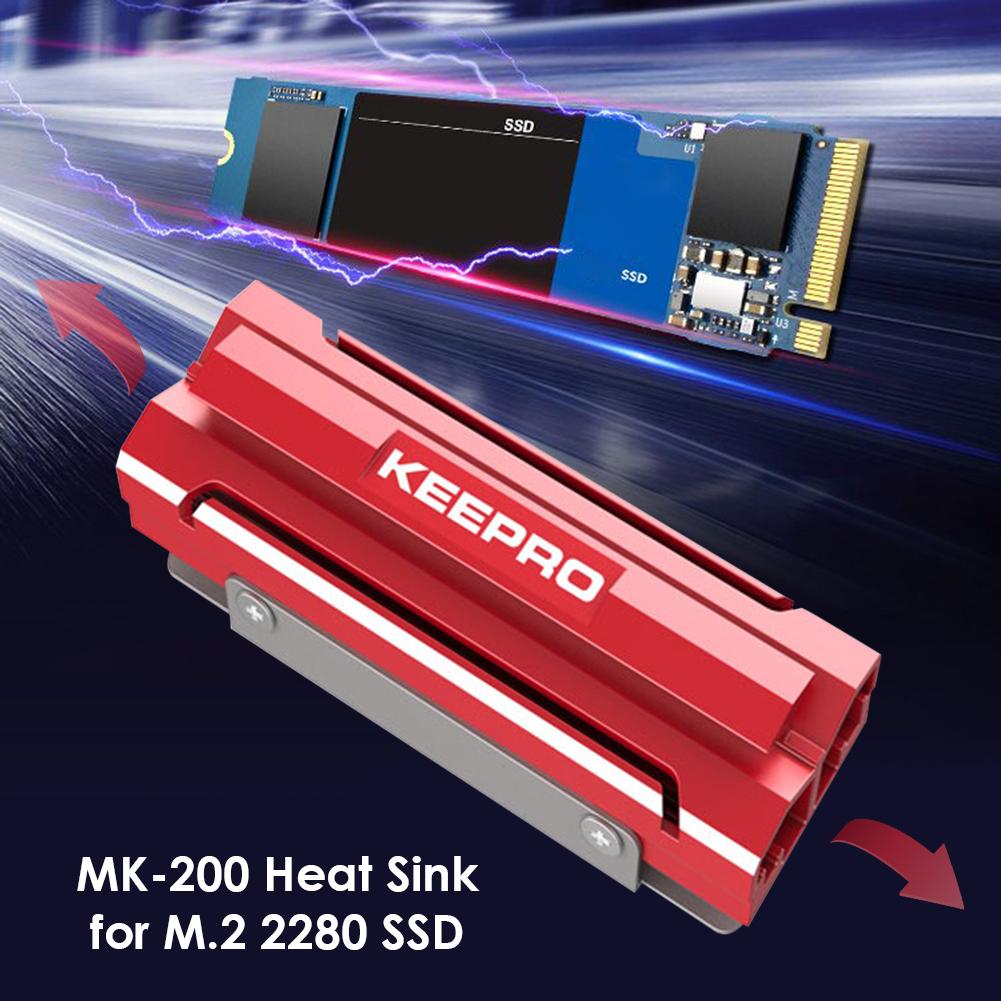 Изображение товара: Теплоотвод SSD MK-200 M.2 2280 NVMe SSD радиатор охлаждения высокая скорость алюминиевый твердотельный привод тепловыделение