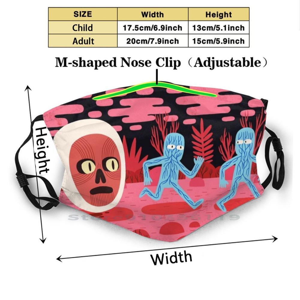 Изображение товара: Работает от кошмаров дизайн анти-Пылевой Фильтр моющийся маска для лица с монстрами кошмар череп уход за кожей лица вен ночной сон