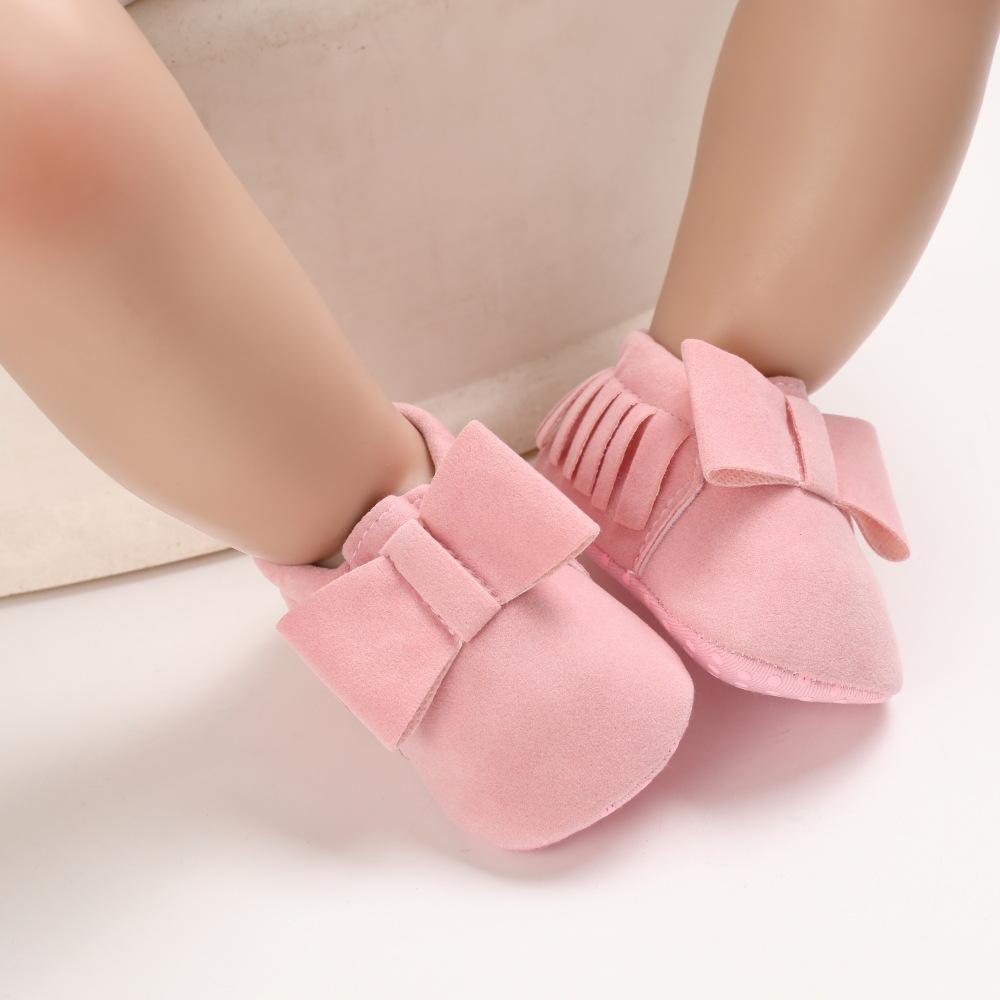 Изображение товара: Обувь для маленьких девочек; Мокасины для новорожденных; Мягкая нескользящая обувь с бахромой для мальчиков и девочек
