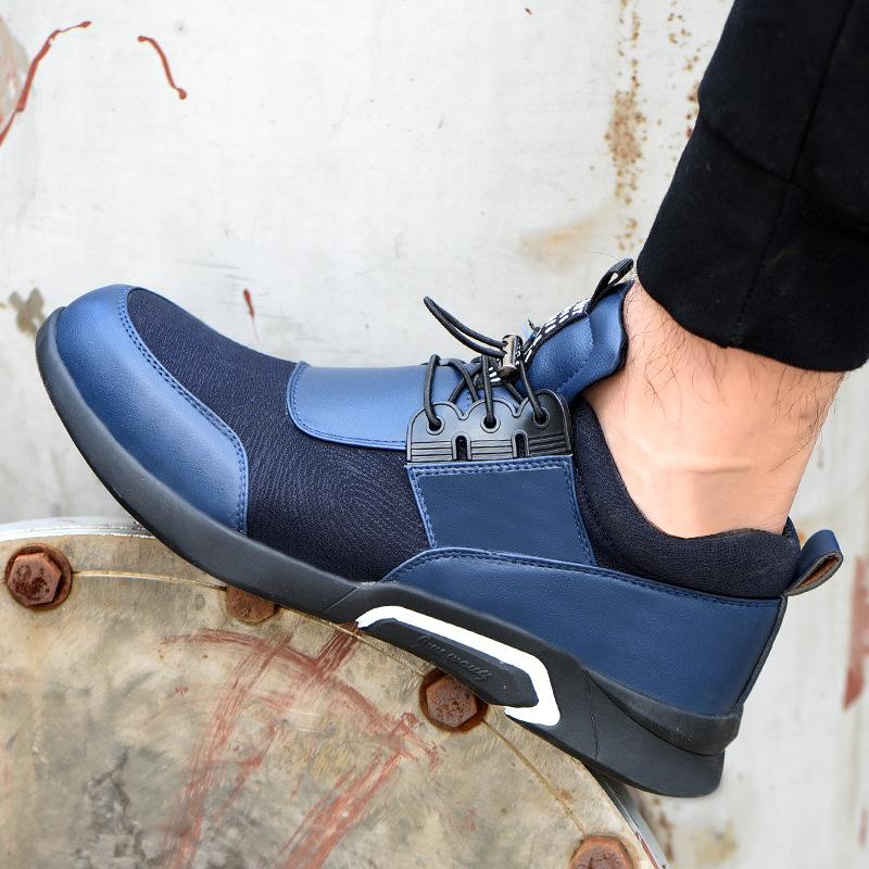 Изображение товара: Мужские защитные кроссовки, всесезонные, со стальным носком, легкие дышащие, для улицы
