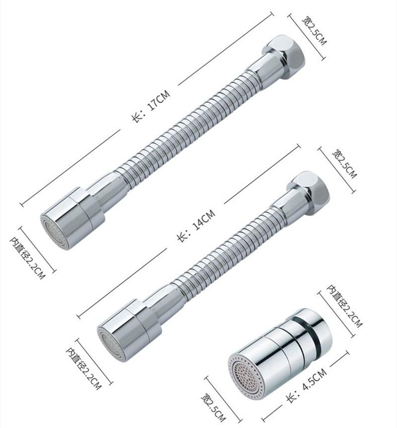 Изображение товара: Аэратор для кухонный аэратор с гибким валом, латунный кран для раковины, экономичный распылитель, насадка для Пузырькового фильтра, 360 градусов