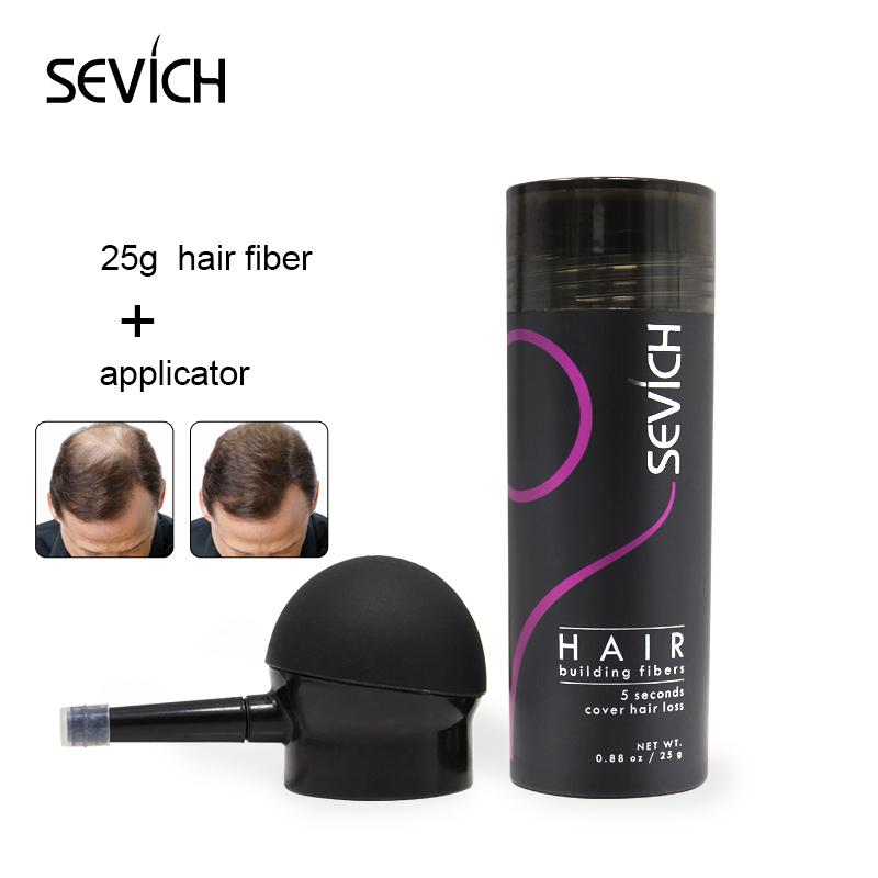 Изображение товара: Sevich 10 цветов 25 г волокна для волос кератин утолщение спрей + аппликатор сопло продукты для выпадения волос наращивание волос Regrowth порошок