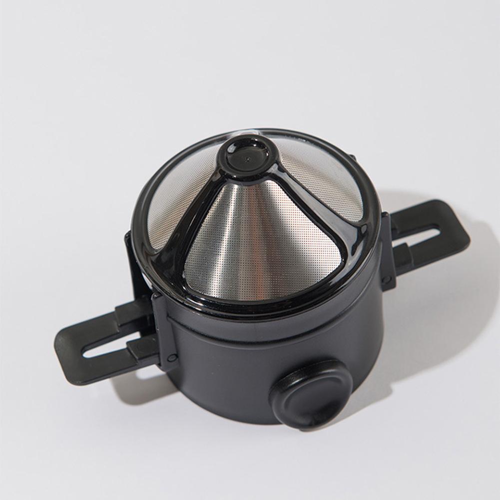 Изображение товара: Портативный фильтр для кофе, держатель для кофе и чая из нержавеющей стали 304, воронка для многоразового заваривателя чая и подставки, капельница для кофе
