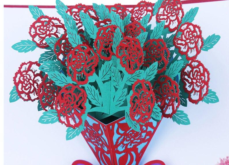 Изображение товара: Изысканный цветок, поздравительная открытка, бумажный цветок ручной работы для подарочной открытки