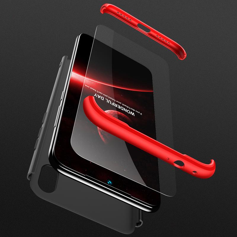 Изображение товара: Чехол для Redmi Note 7 Pro 360 цветной с полным покрытием на 360 градусов Матовый Жесткий чехол для Xiaomi Redmi Note7Pro со стеклянной пленкой