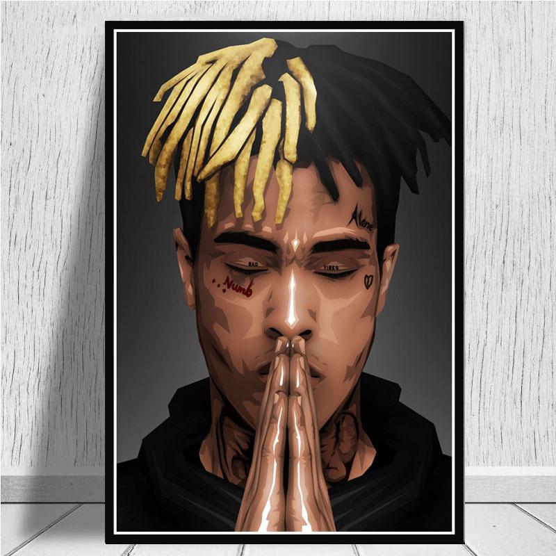 Изображение товара: Постер XXXTentacion с музыкальным альбомом, рэпер певец, звезда, настенная живопись, картины для гостиной, домашний декор