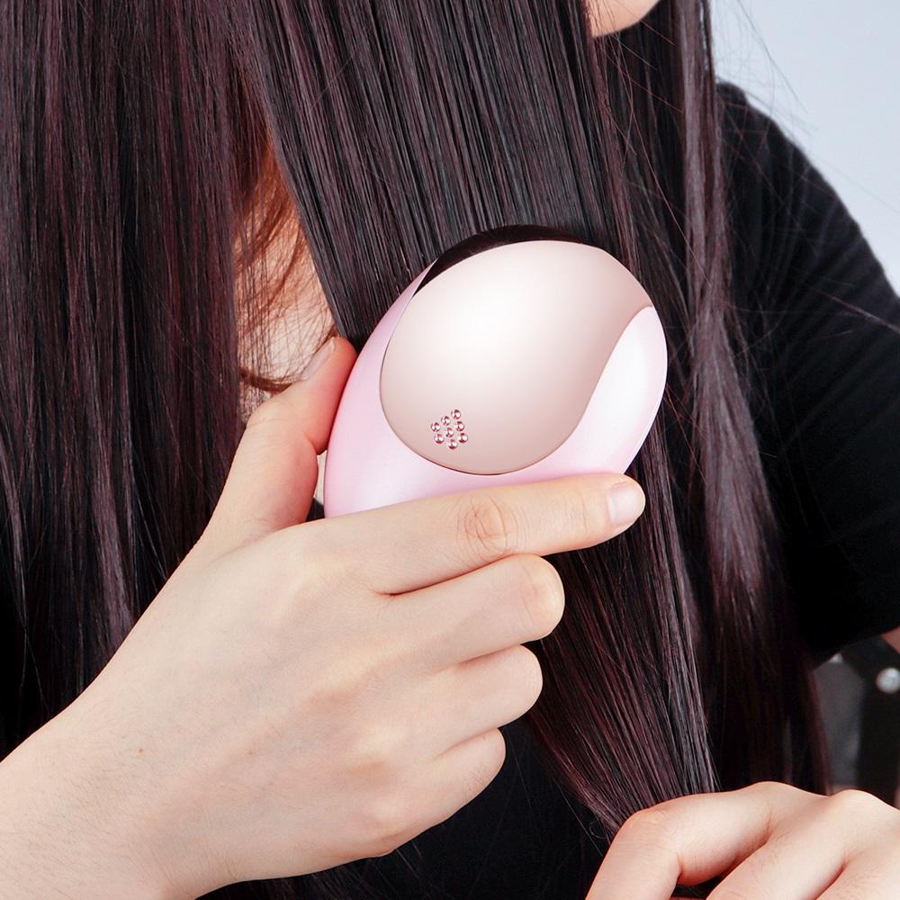 Изображение товара: Портативная электрическая Ионная Щетка для волос, выпрямитель для волос, щетка с отрицательными ионами, расческа для волос, антистатический массажер, выпрямляющая расческа для волос