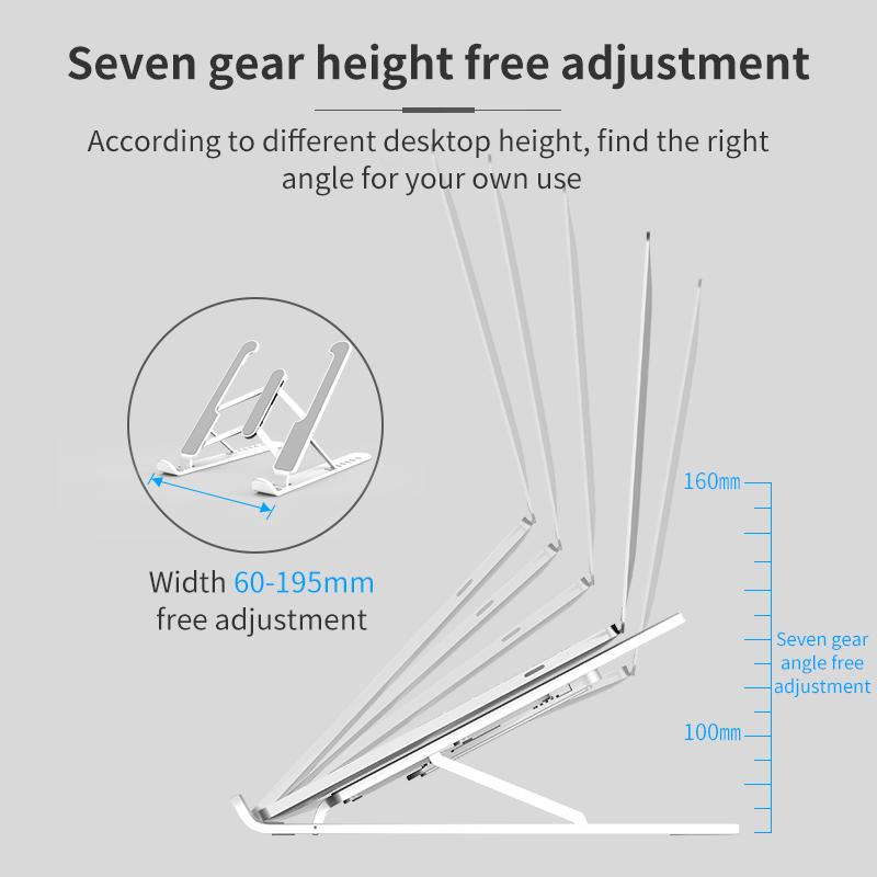 Изображение товара: НОВАЯ Портативная подставка для ноутбука, Многофункциональный складной держатель для ноутбука, кронштейн из алюминиевого сплава для ПК, ноутбука