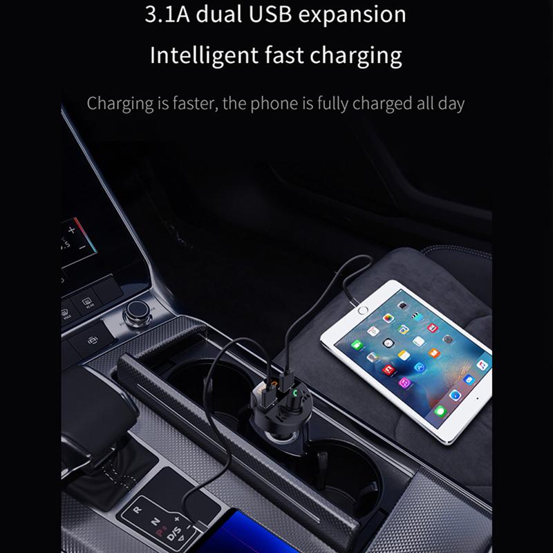 Изображение товара: Универсальный автомобильный Fm-передатчик Onever Bluetooth 5,0, Автомобильный MP3-плеер, модулятор, адаптер, TF-карта, Hands-Free, двойной USB смарт-чип