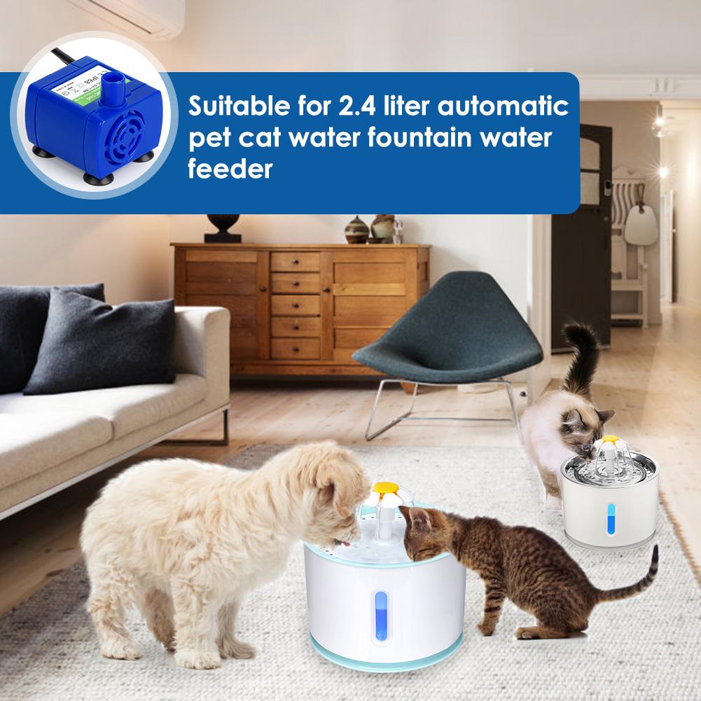 Изображение товара: Погружной водяной насос для фонтана для домашних животных 5,9 футов, сменный кабель питания, насос для фонтана для домашних животных, специальный водяной насос USB