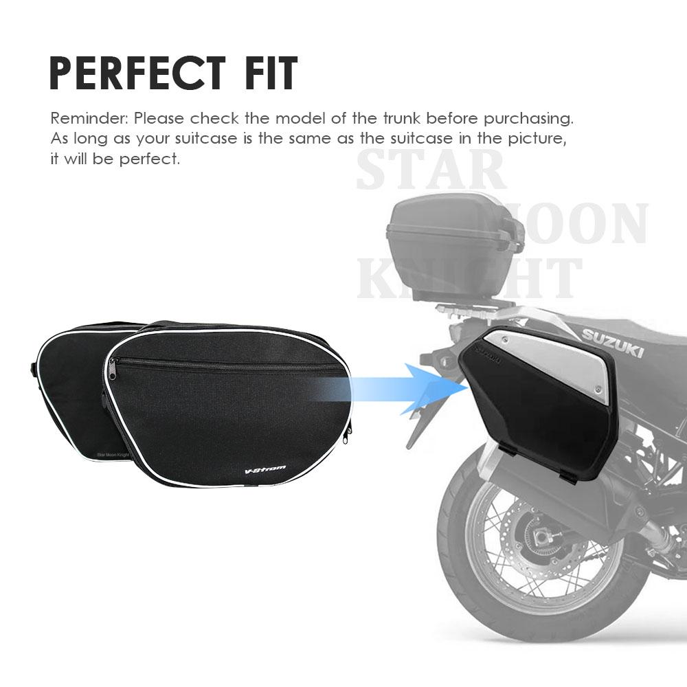 Изображение товара: Черные Внутренние Сумки для SUZUKI V-Strom 1050A / XT VSTROM 1050A мотоциклетные сумки для багажа