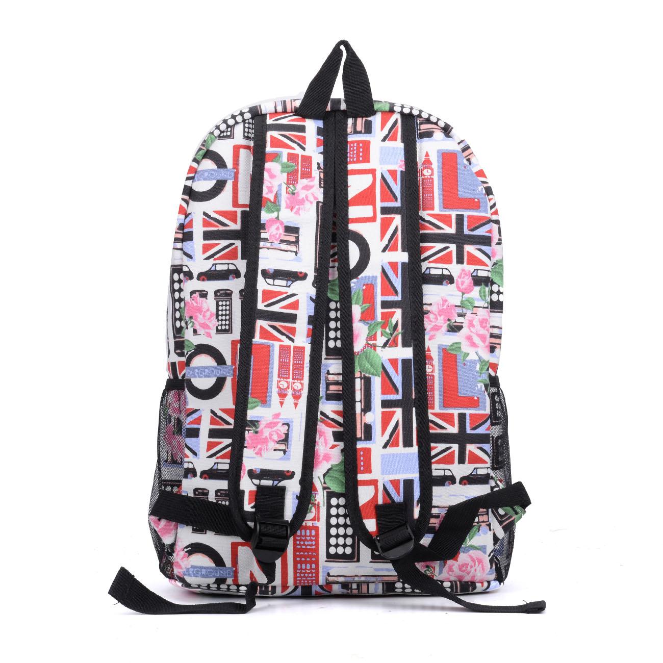 Изображение товара: Холщовый Рюкзак с принтом для женщин, школьные ранцы для подростков, рюкзаки унисекс с американскими флажками, женские сумки VK5219