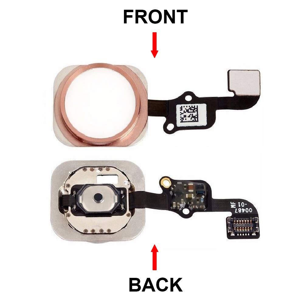 Изображение товара: Домашняя кнопка с гибким кабелем и резиновым кольцом, запасная часть для iPhone 6 6 Plus 6s 6s Plus homebutton