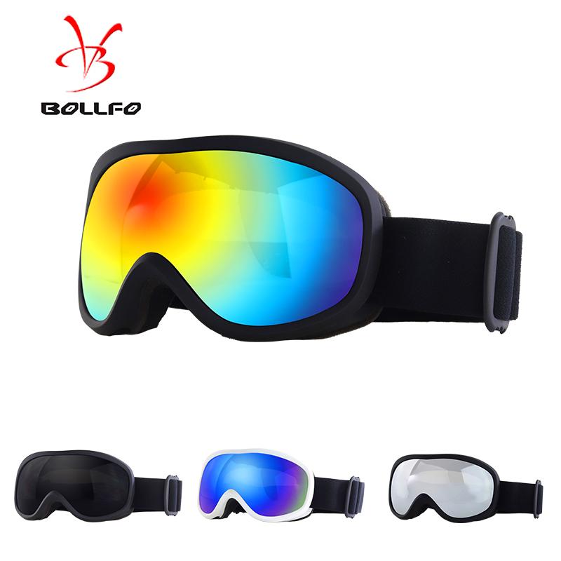 Изображение товара: Унисекс, лыжные очки, двухслойные, UV400, анти-туман, большая Лыжная маска, очки для катания на лыжах, снежные мужские и женские очки для сноуборда