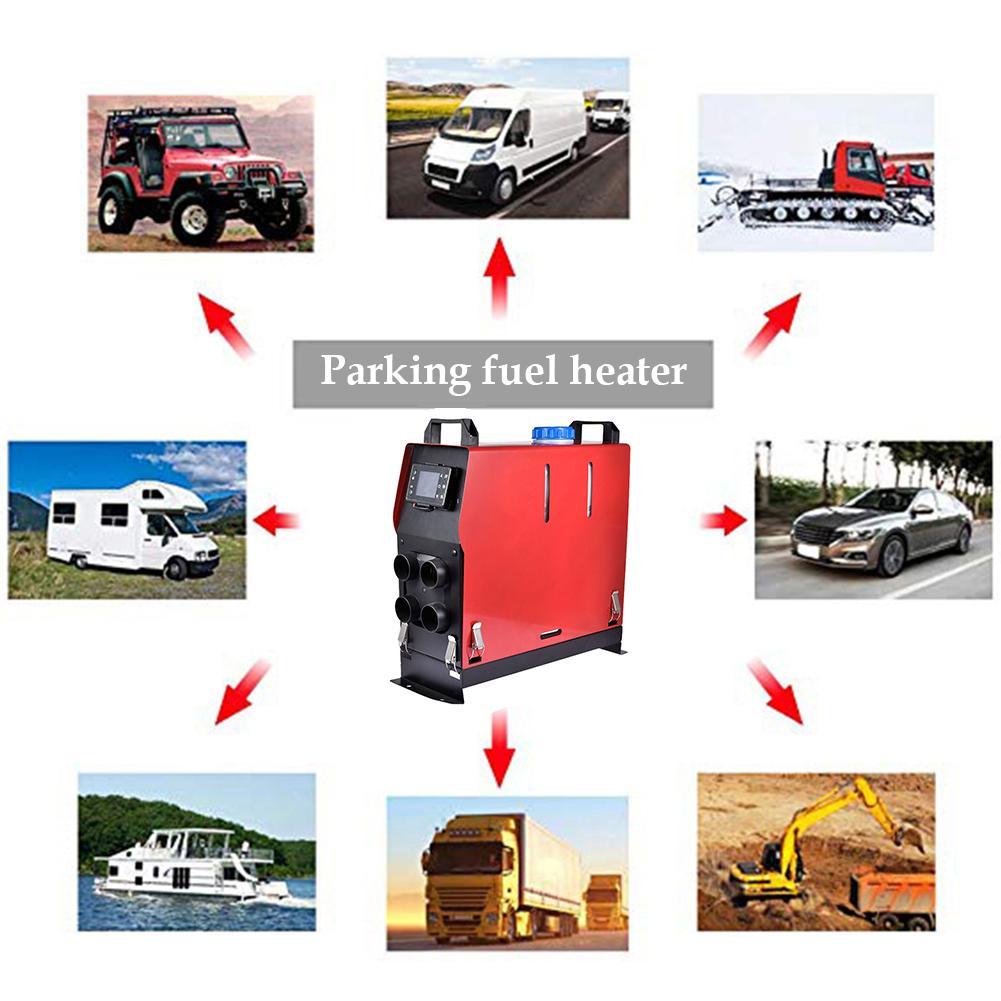 Изображение товара: 8000W 12V 24V дизельный Обогреватель низкая Шум ЖК-дисплей Дисплей все в одном автомобильный обогреватель дизельного топлива вспомогательный стояночный отопитель дистанционного Управление