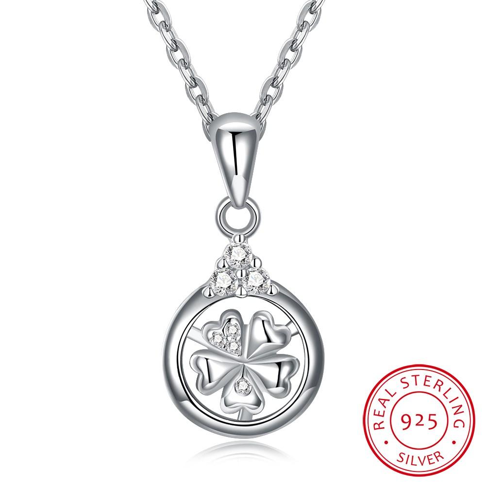 Изображение товара: Ожерелье из стерлингового серебра PTE S925, модное колье в форме сердца, цветов