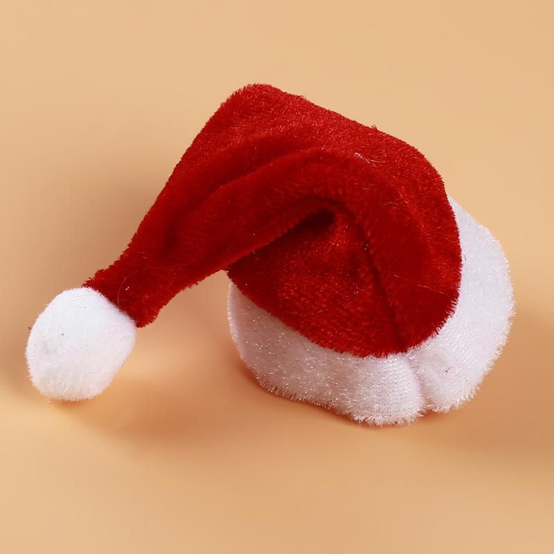 Изображение товара: Колпачки декоративные для новогодней елки, 10 шт./упаковка, Рождественская мини-шляпа, рождество шапка-Леденец