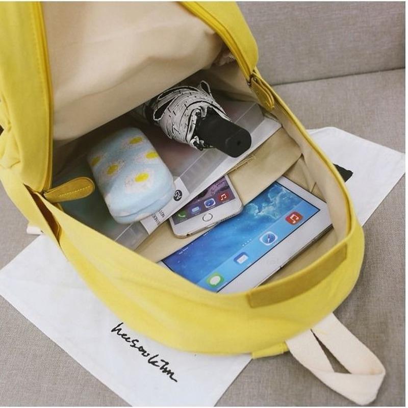 Изображение товара: Backpacks Women Solid Canvas Candy Colors Shoulder Bags Travel Leisure Large Capacity Students Anti-theft Ulzzang Korean Style