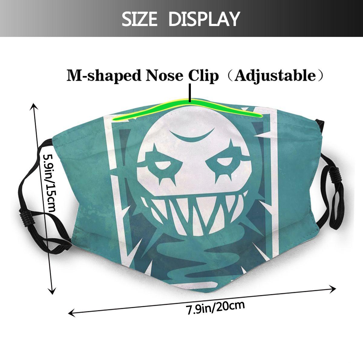 Изображение товара: Моющаяся маска для лица Rainbow Six осада Ela с принтом, ветрозащитная Пылезащитная маска с фильтрами, защитная маска для ушей для мужчин