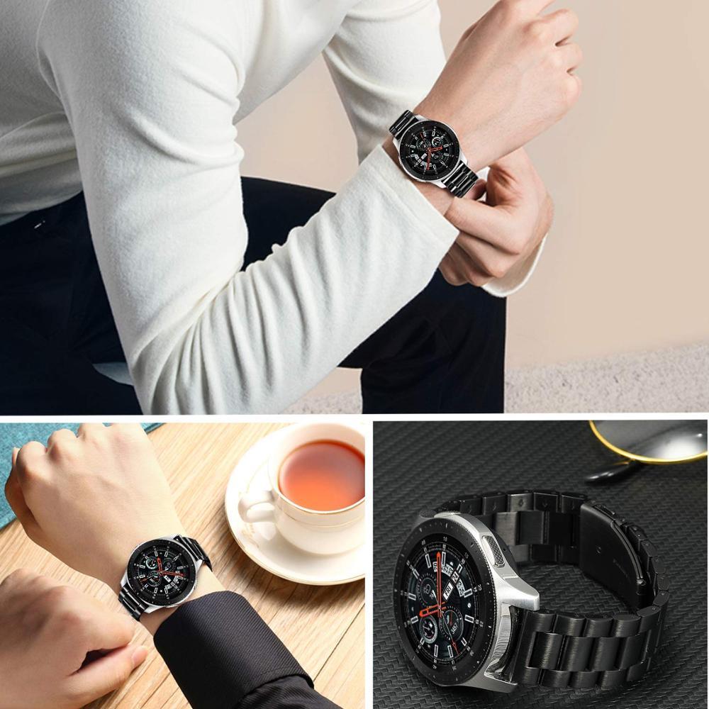 Изображение товара: Ремешок из нержавеющей стали для Galaxy watch 46 мм 42 мм, браслет для Active Samsung Gear S3 frontier/S2/Sport Huawei Watch GT S 3 46, 18/20/22 мм