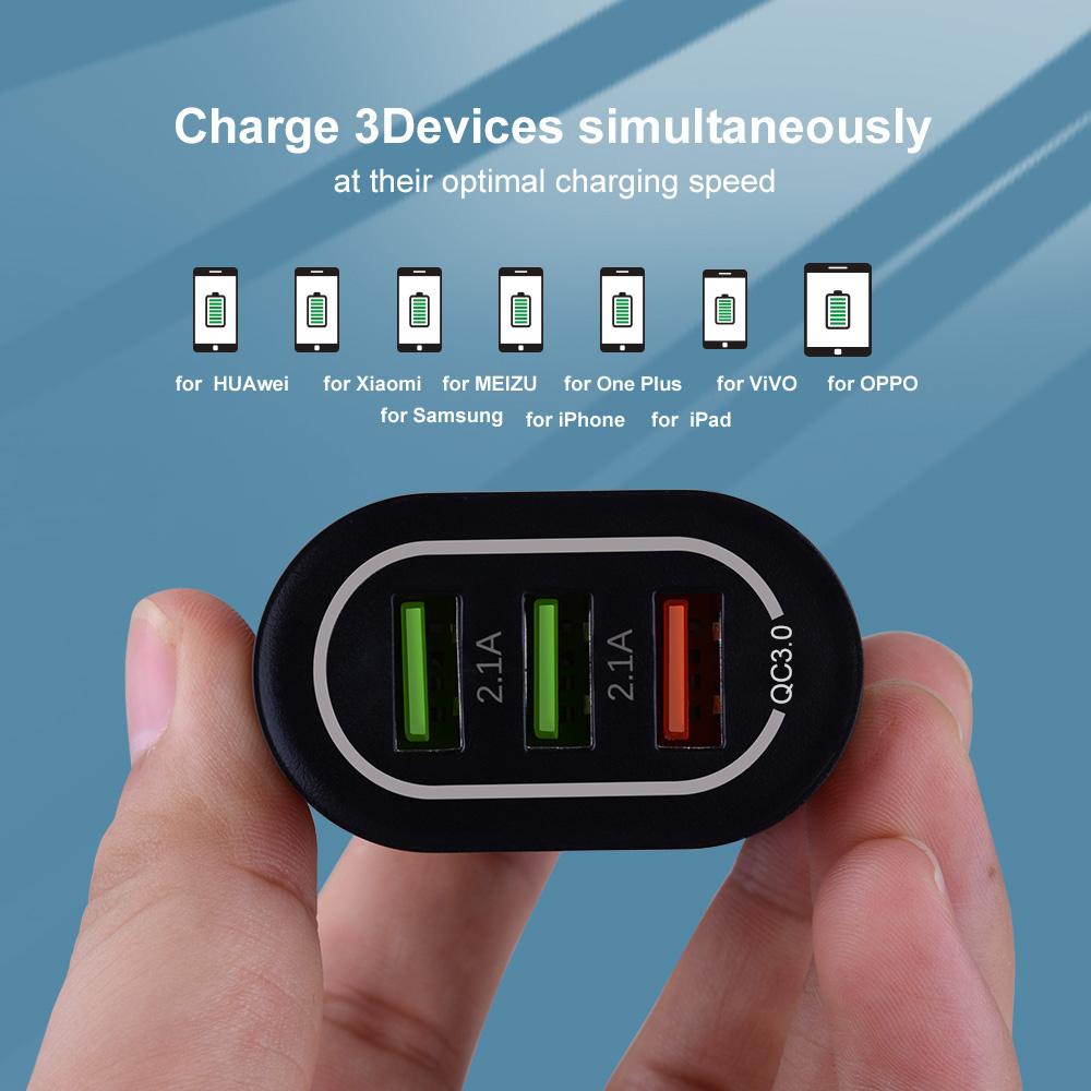 Изображение товара: Suhach Быстрая зарядка 3,0 USB зарядное устройство для iPhone Xr Samsung S10 Xiaomi Huawei быстрое зарядное устройство QC 3,0 дорожное настенное быстрое зарядное устройство