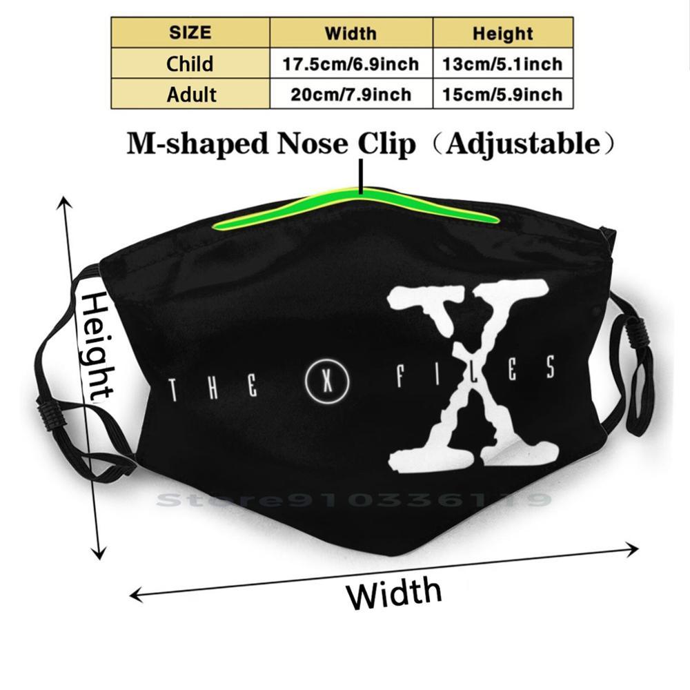 Изображение товара: Многоразовая маска для рта с фильтром Pm2.5 с принтом X файлы, детская маска для рта с логотипом X файлы X Tv Gillian Anderson David Duchovny Mulder