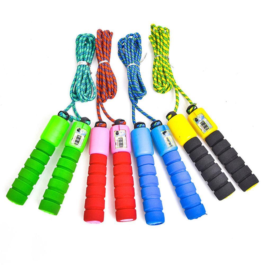 Изображение товара: Sponge Handle Automatic Counting Skipping Rope Threaded Shape Handle Student Competition Fitness Weight Loss Skipping Rope