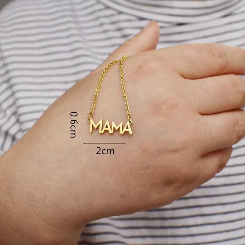 Изображение товара: Европейский и американский новый стиль, ожерелье для мамы с английскими буквами, аксессуары из нержавеющей стали