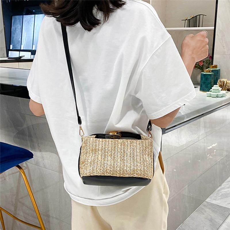 Изображение товара: Женская Повседневная Сумка-тоут, модная женская сумка через плечо, новинка 2022, летняя женская пляжная дорожная сумка
