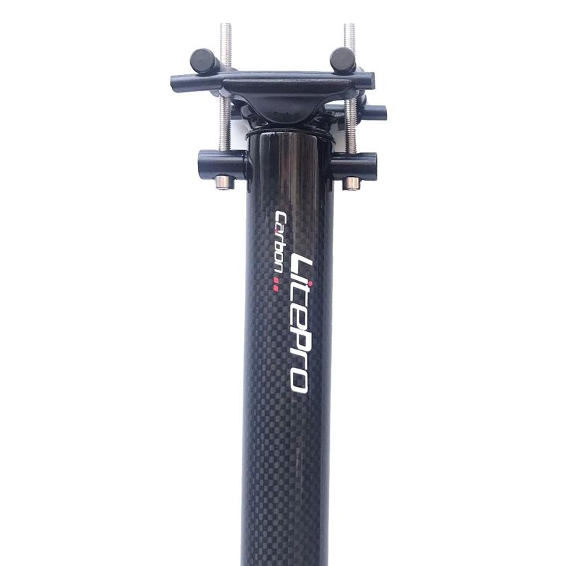 Изображение товара: Litepro складной велосипед Подседельный штырь 33,9 мм x 580 мм углеродное волокно Велосипедное Сиденье складной велосипед сиденье труба для Brompton